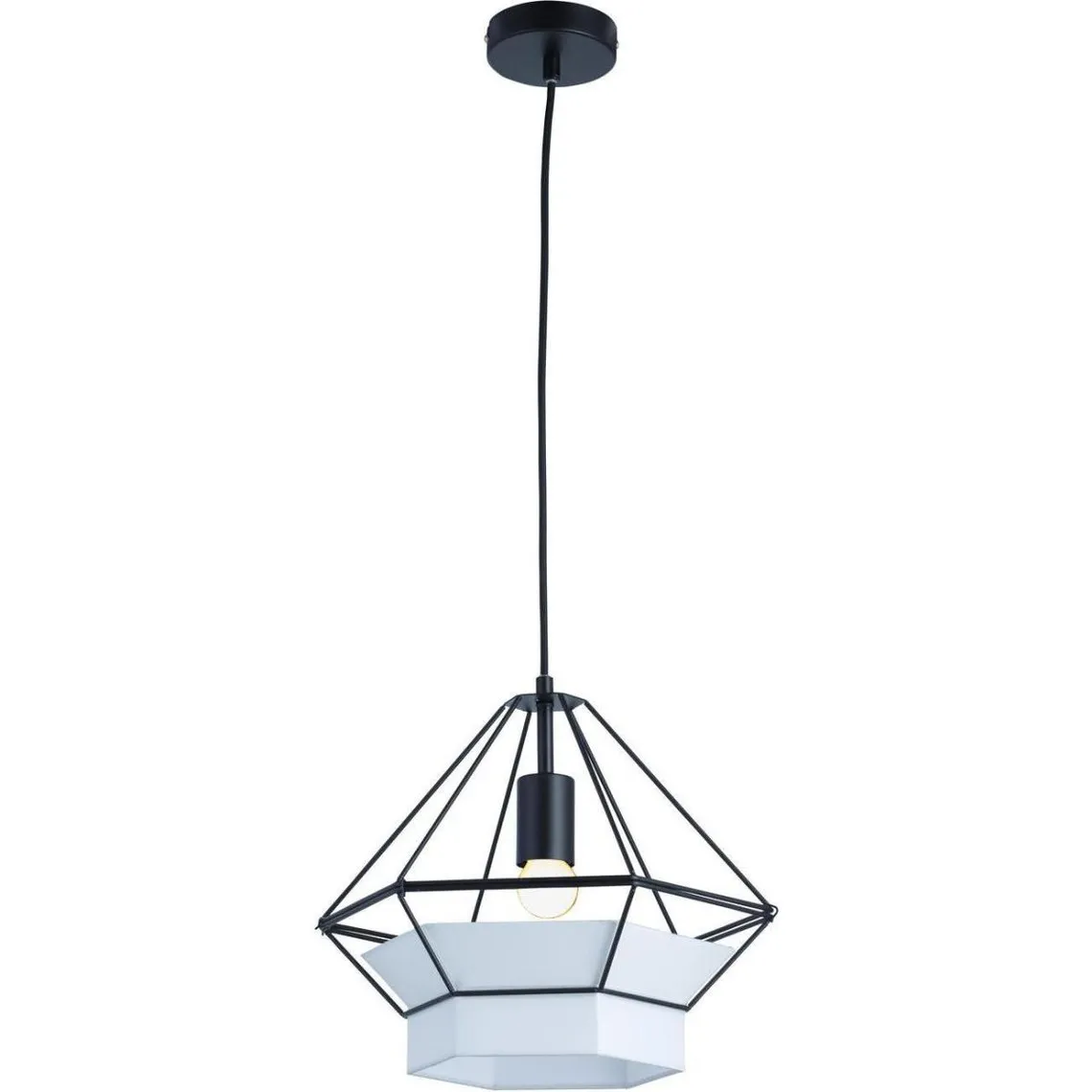 Suspension style diamant CAGE Noir | 3 Suisses