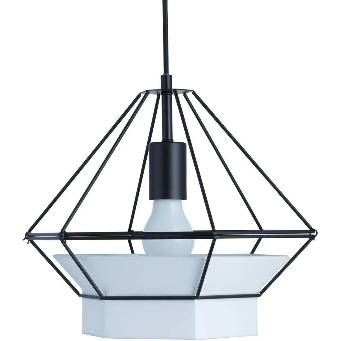 Suspension style diamant CAGE Noir | 3 Suisses